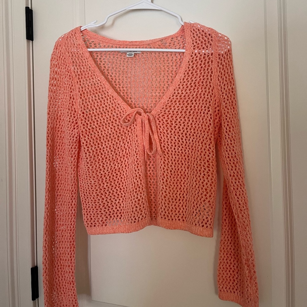 American eagle tie front top